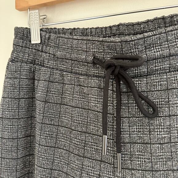 A New Day Drawstring Waist Check Print Straight Leg Pants Gray Black XS - Picture 5 of 11